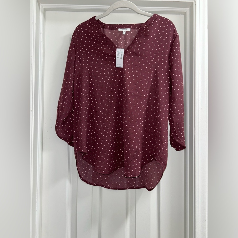 Maurices polka dot blouse